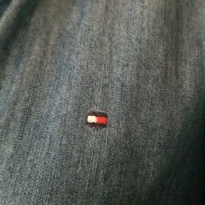 Tia Dresses Blue Jeans with Rivet Detail